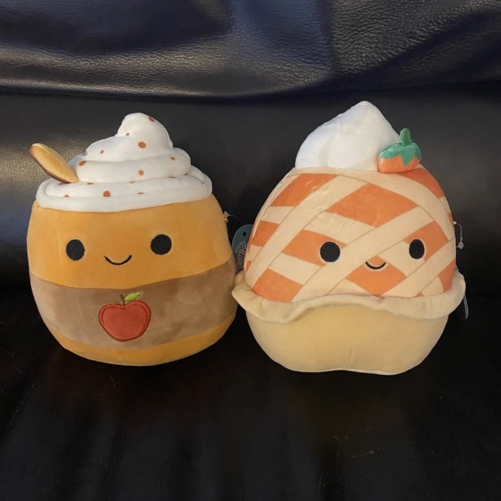 Squishmallows 7" Pippe Pumpkin Pie + Pommie Apple cider Fall squad 2022 NEW